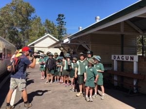 Dagun State School Students Checking Out The Mary Valley Rattler Silver Bullet