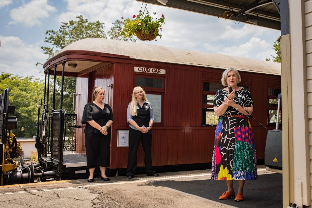 Teq Ceo Leanne Coddington At Gympie Station Addressing Sunshine Coast Tourism Operators